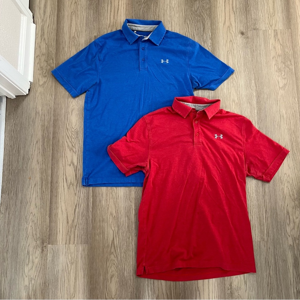 Under Armour HeatGear Loose Fit Polo Shirt Bundle Size Medium